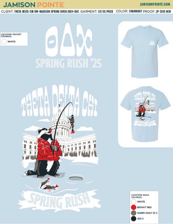 Theta Delta Chi University of Wisconsin Madison Spring Rush Tshirt ...