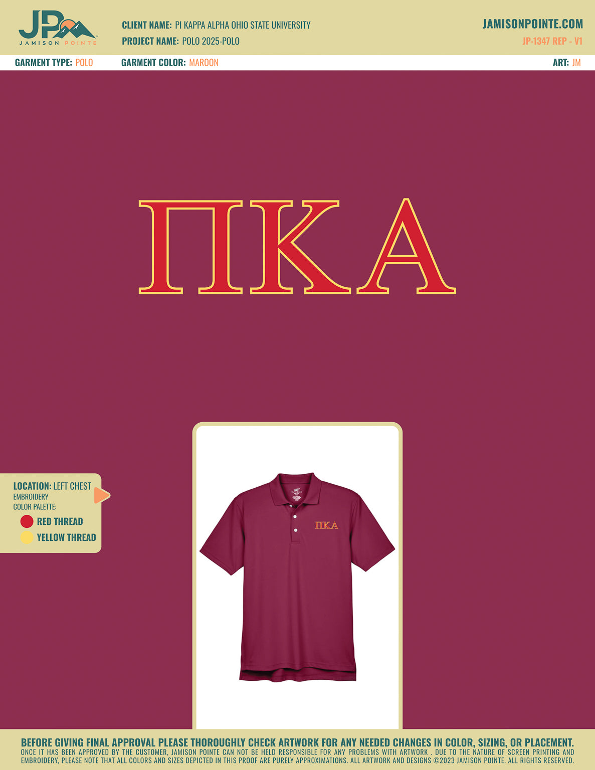Pi Kappa Alpha Ohio State University Polo