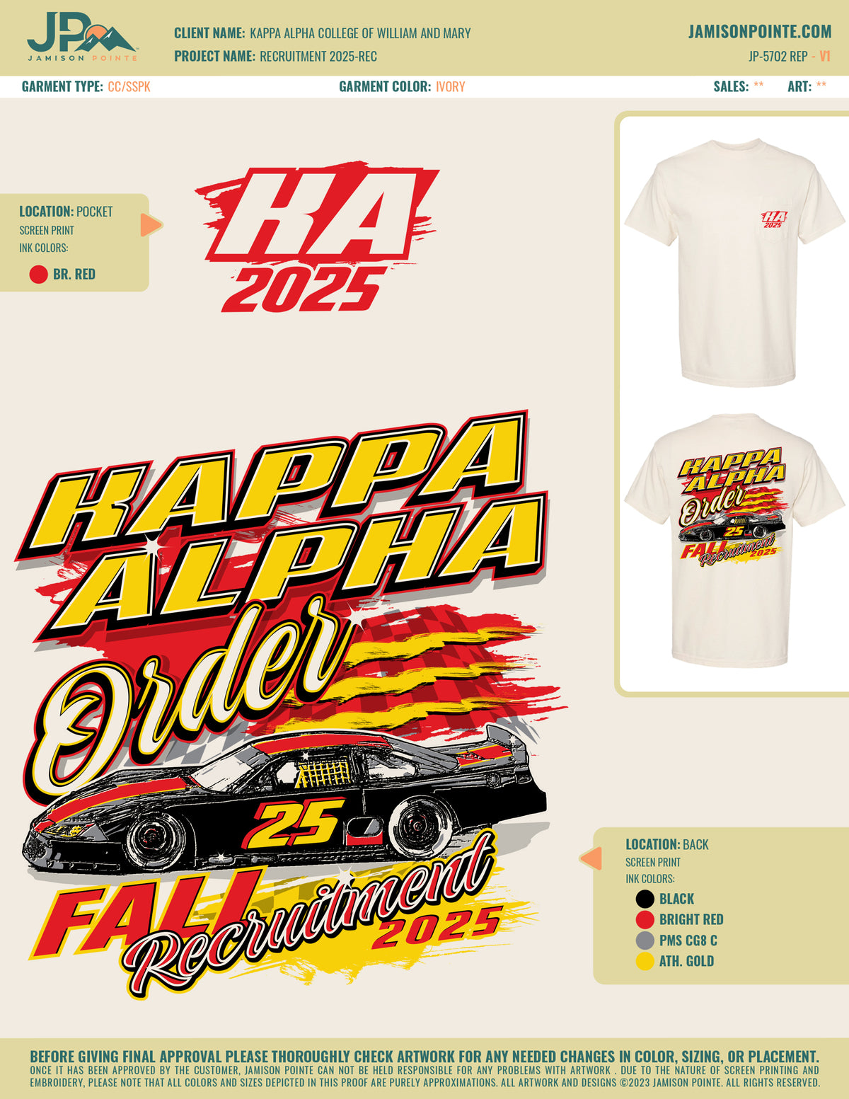 Kappa Alpha College Of William And Mary Recruitment T-Shirt