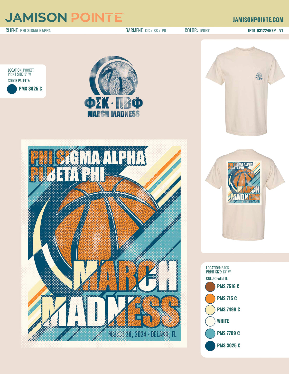 Phi Sigma Kappa Stetson University March Madness T-Shirt