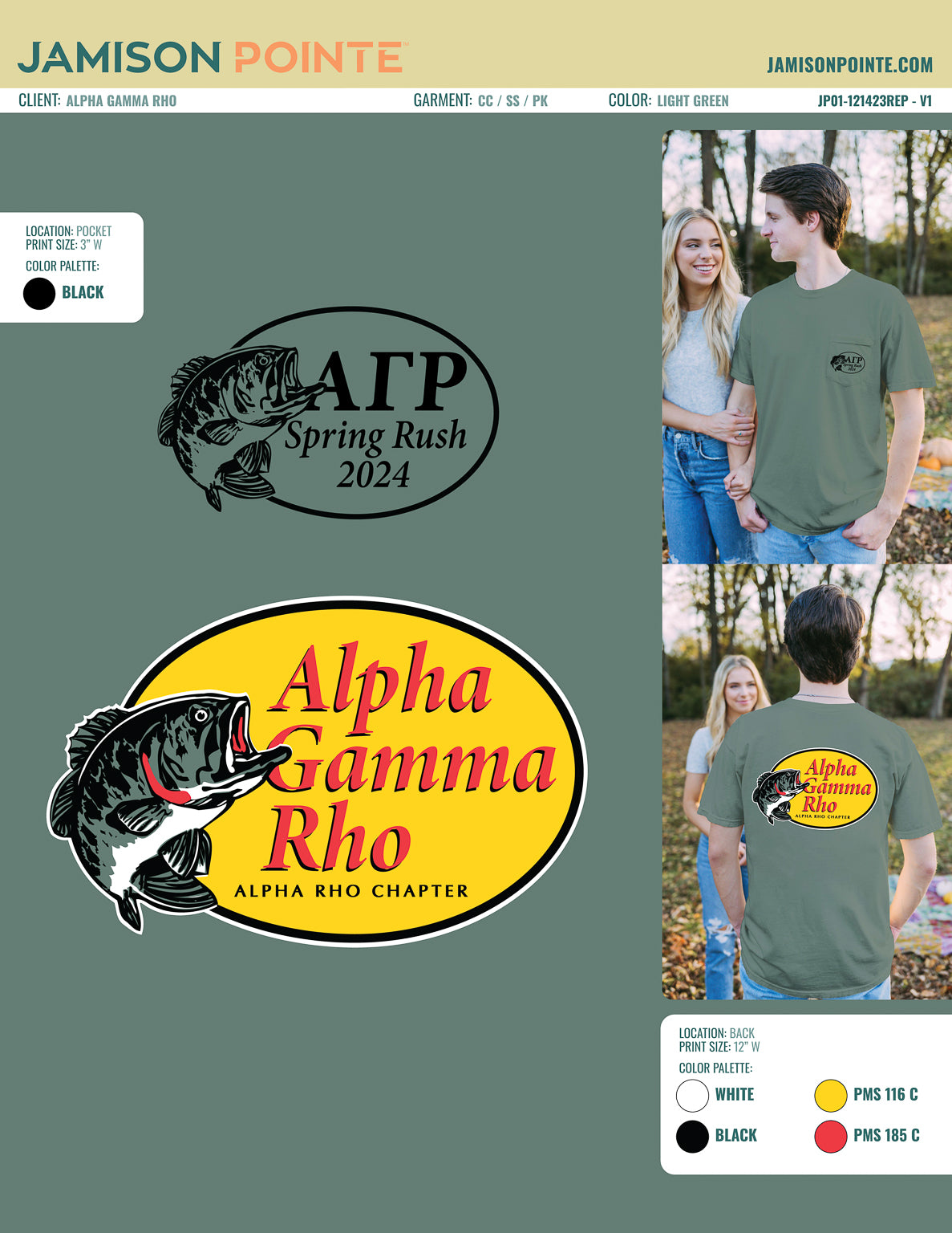 Alpha Gamma Rho University of Vermont Spring Rush T-Shirt