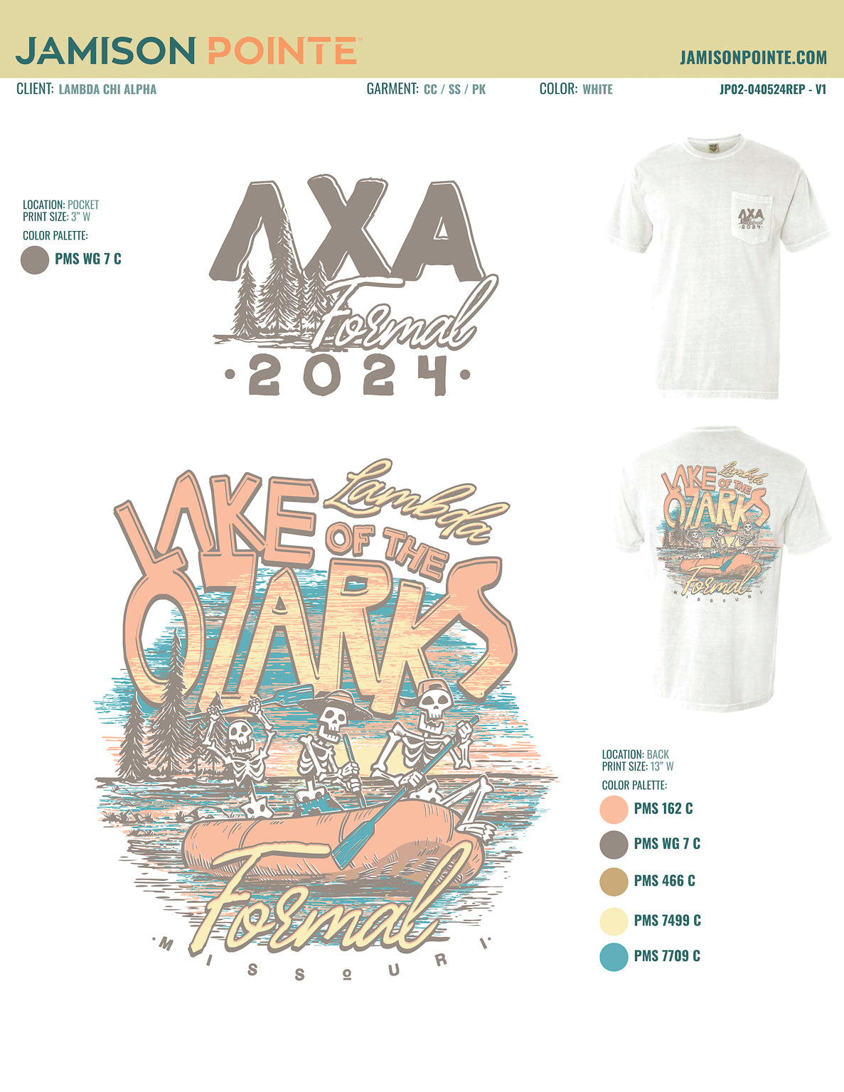 Lambda Chi Alpha Kansas State University Formal T-Shirt