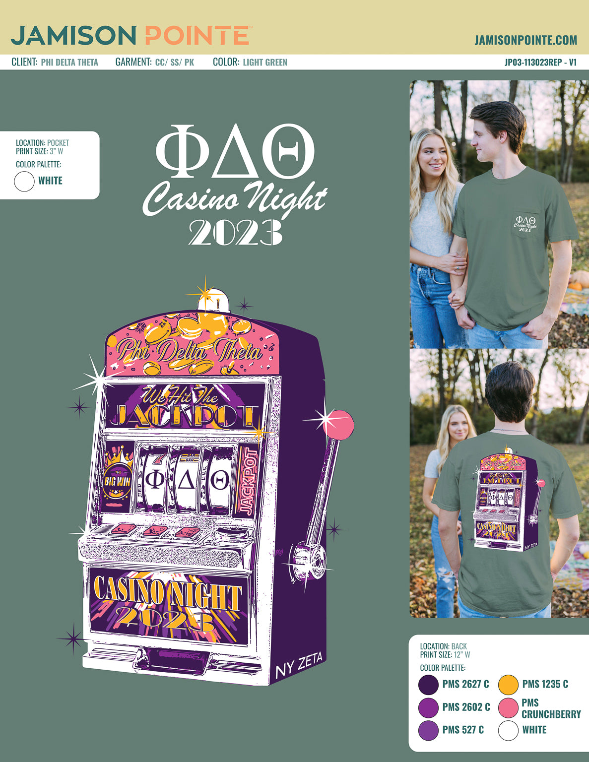 Phi Delta Theta Colgate University Casino Night T-Shirt