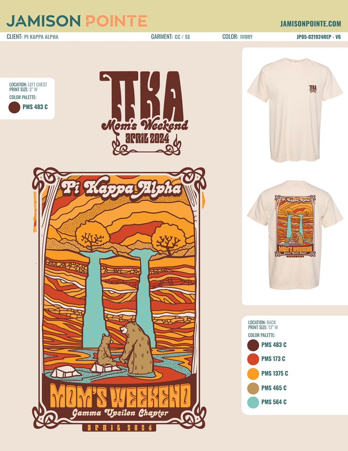 Pi Kappa Alpha University of Tulsa Moms Weekend T-Shirt
