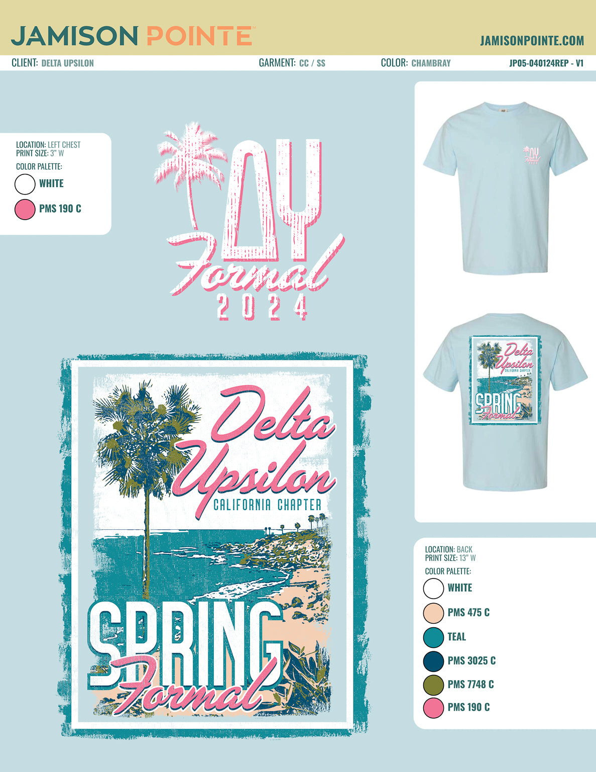 Delta Upsilon Lehigh University Formal T-Shirt