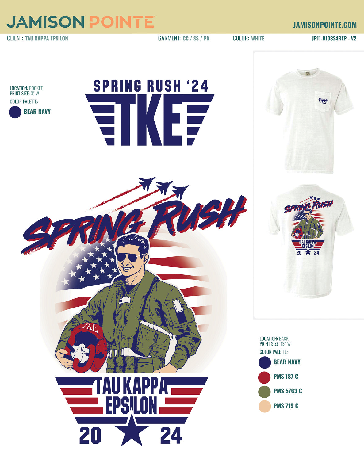 Tau Kappa Epsilon Washington University St Louis Spring Rush T-Shirt
