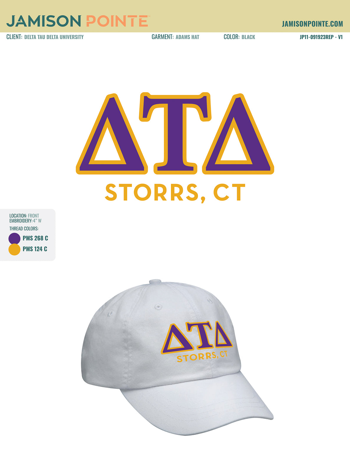 Delta Tau Delta University of Connecticut Hats
