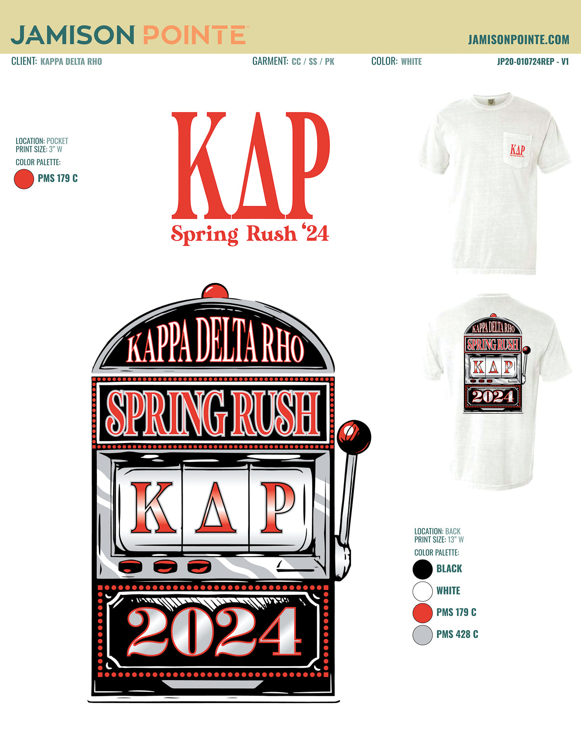 Kappa Delta Rho Indiana University of Pennsylvania Spring Recruitment T-Shirt