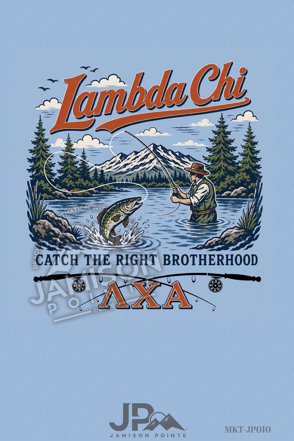 Lamda Chi Alpha Catch the Right Brotherhood T-Shirt