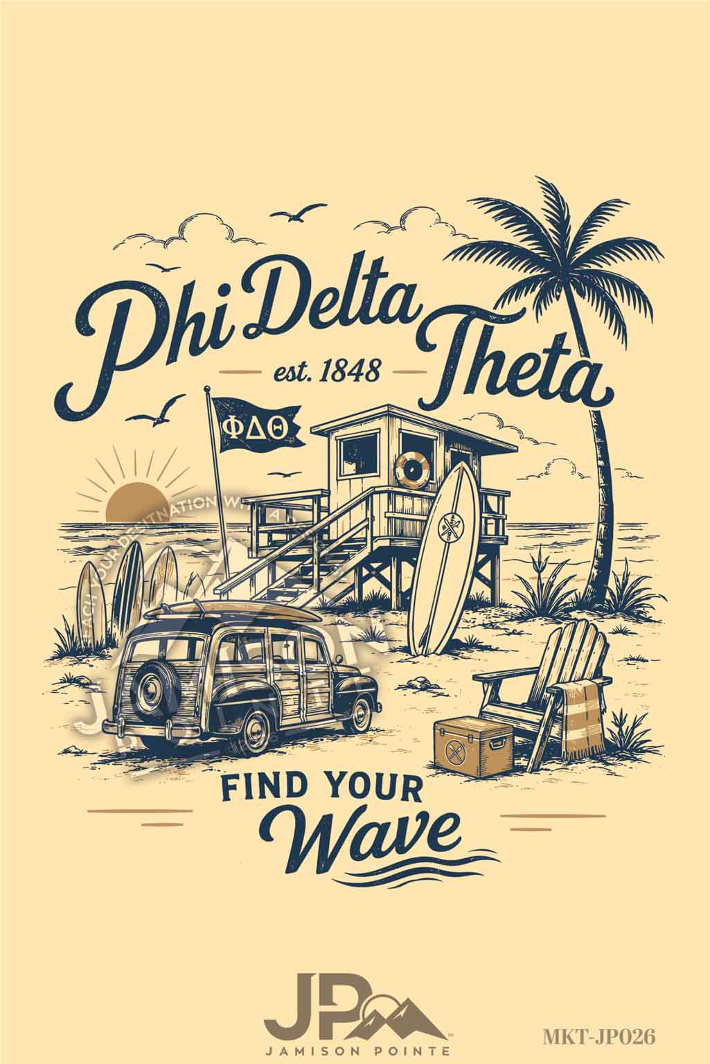 Phi Delta Theta Find Your Wave T-Shirt
