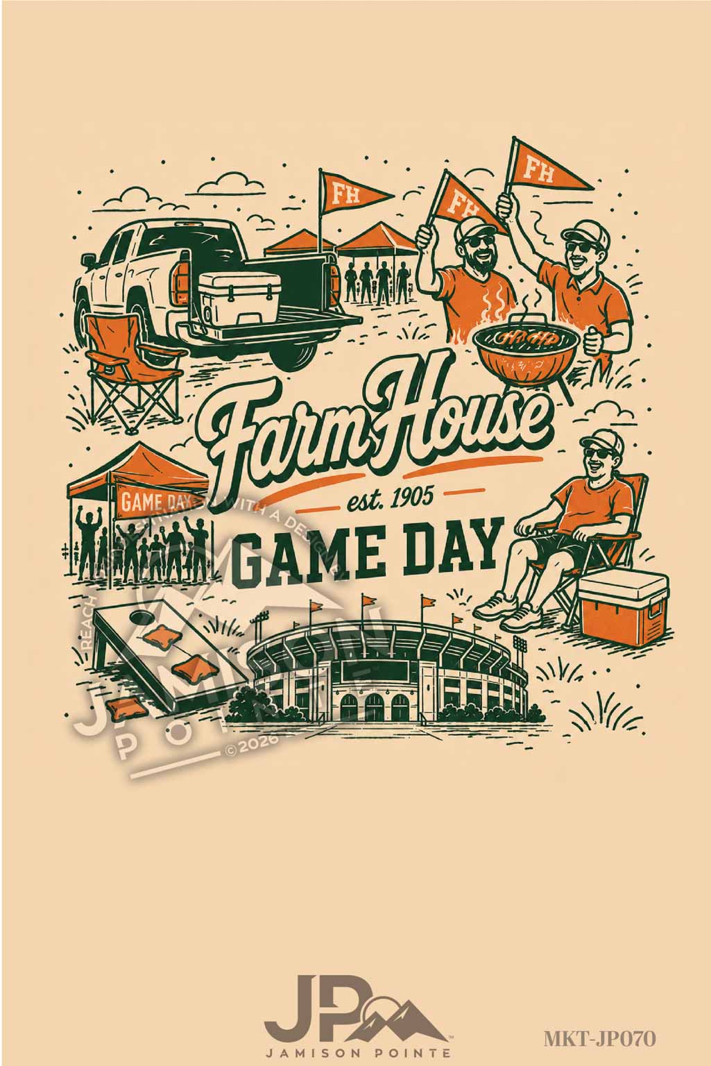 Farmhouse Gameday Starts Here T-Shirt