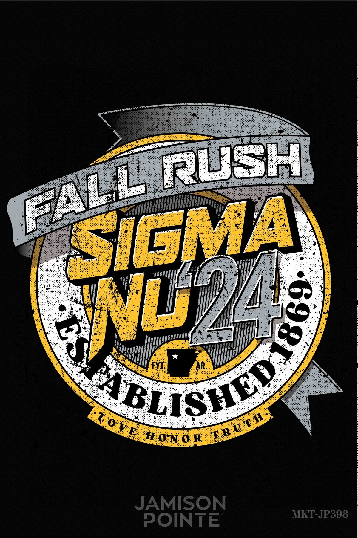 Sigma Nu Love Honor Truth Fall Rush Tee