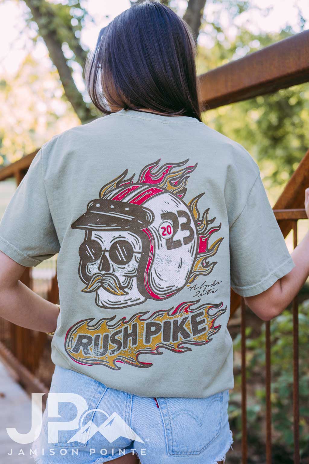 Pike Flaming Skull Rush Tshirt
