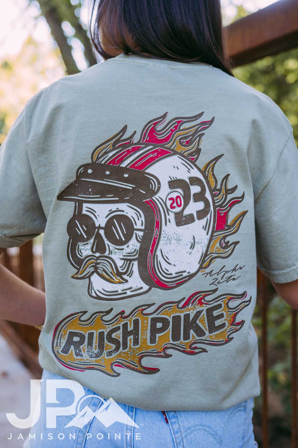 Pike Flaming Skull Rush Tshirt