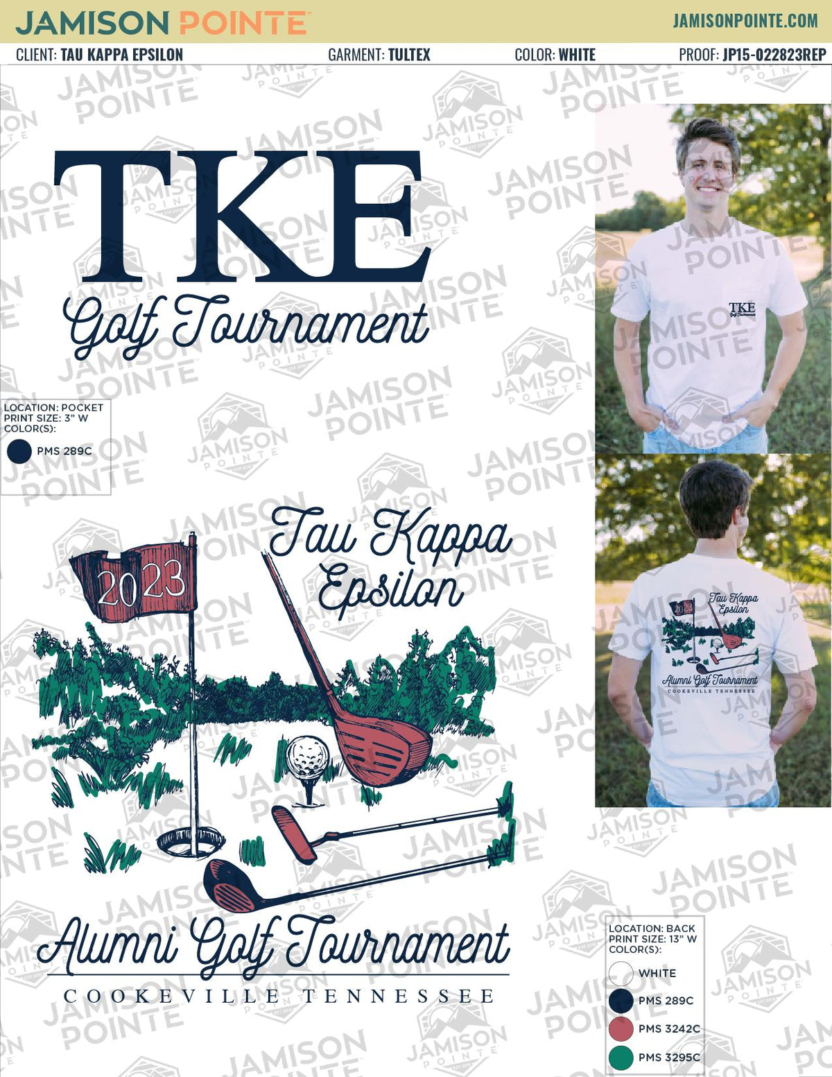 Tau Kappa Epsilon Tennessee Tech University Alumni Golf T-Shirt