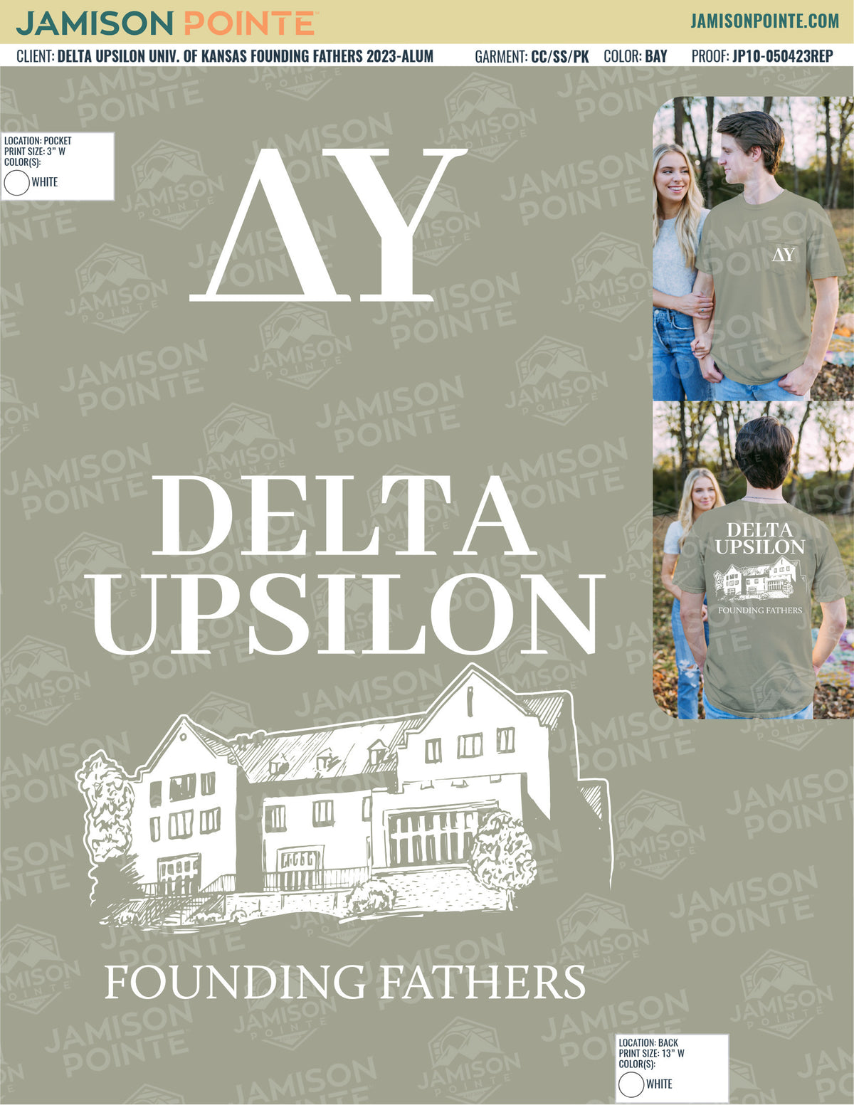 Delta Upsilon University of Kansas Founding Fathers T-Shirt