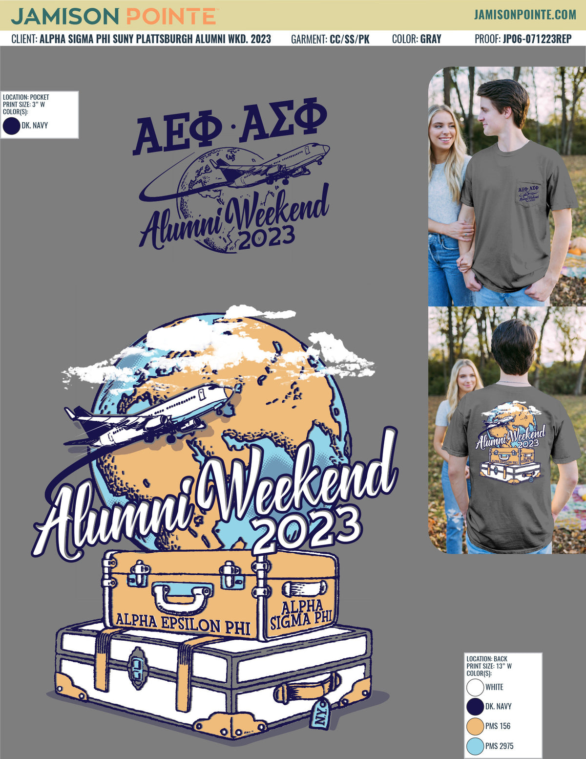Alpha Sigma Phi SUNY Plattsburgh Alumni Weekend T-Shirt