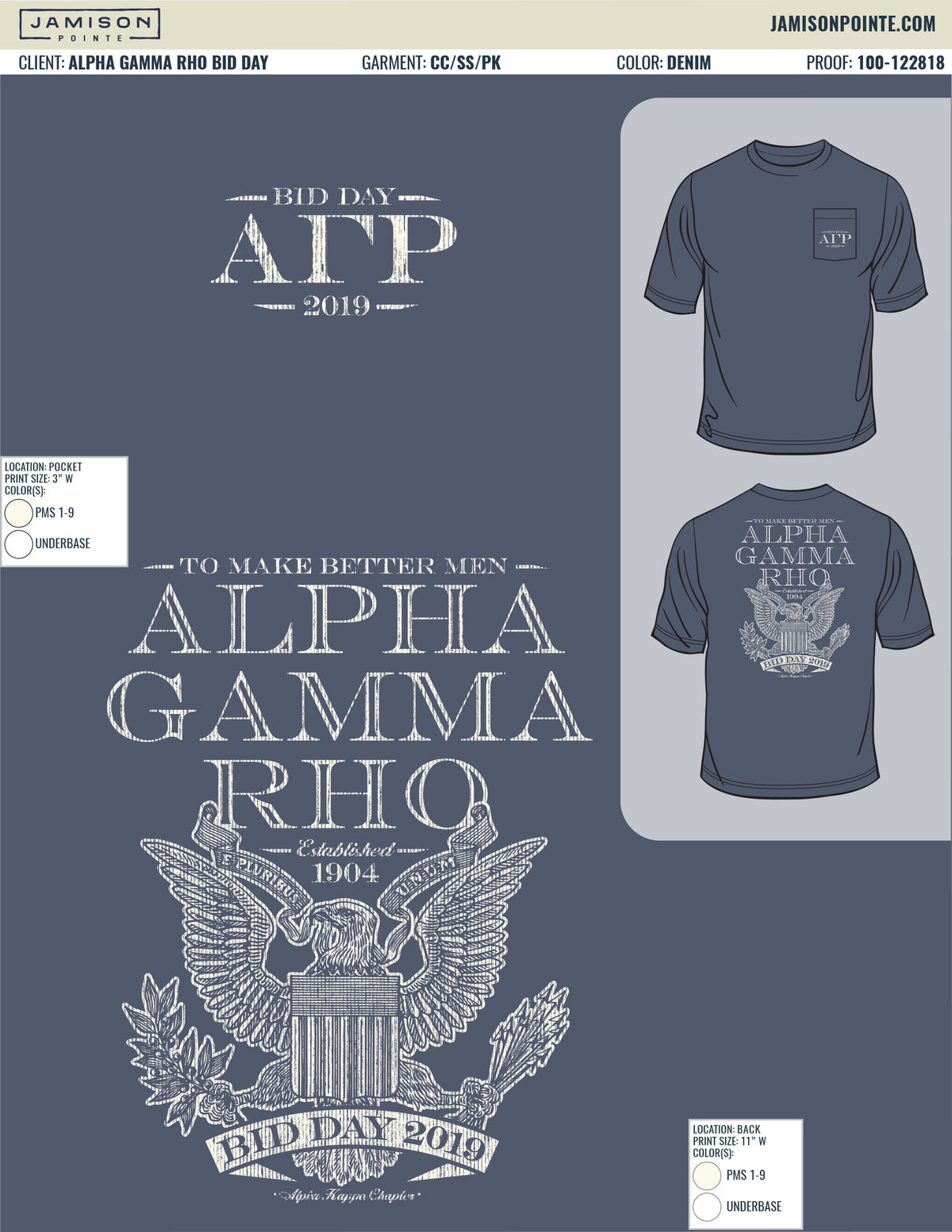 Alpha Gamma Rho Bid Day T-Shirt