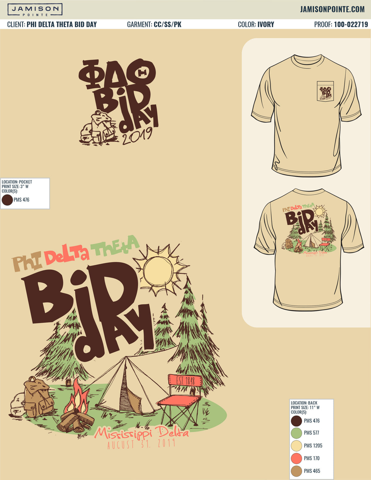 Phi Delta Theta Bid Day T-Shirt