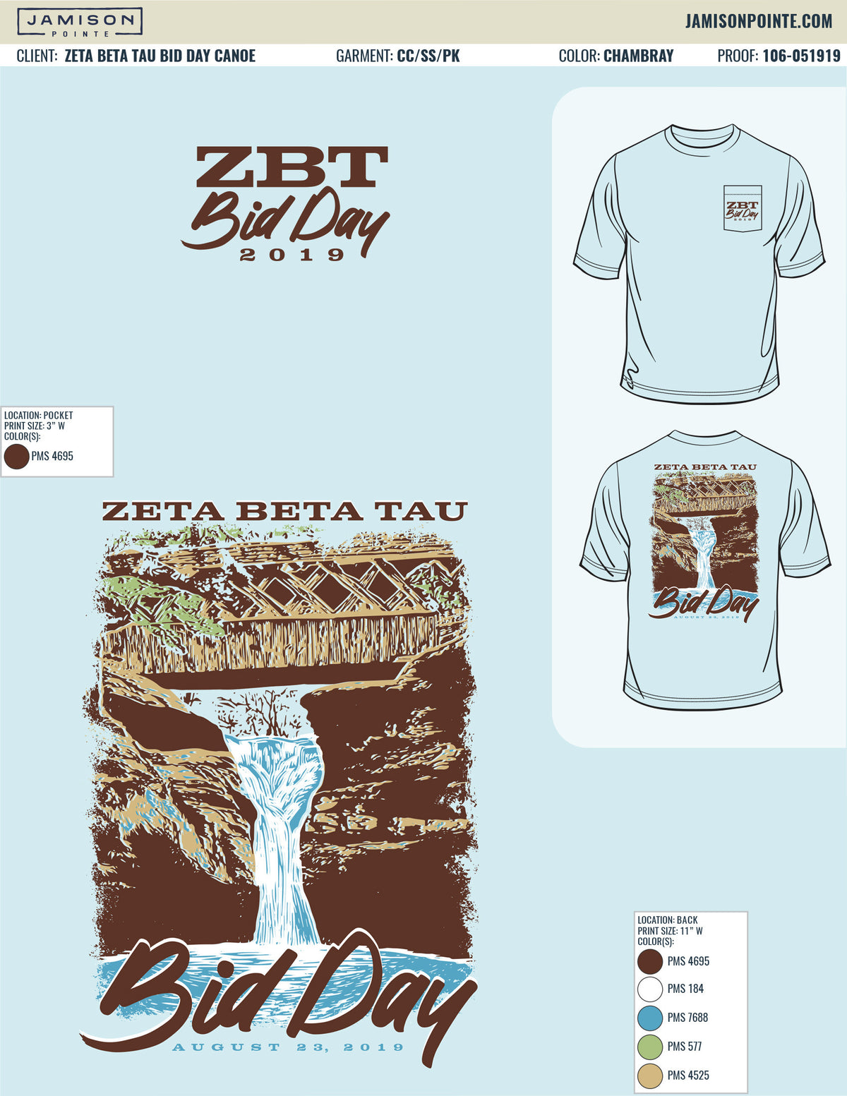 Zeta Beta Tau Bid Day T-Shirt