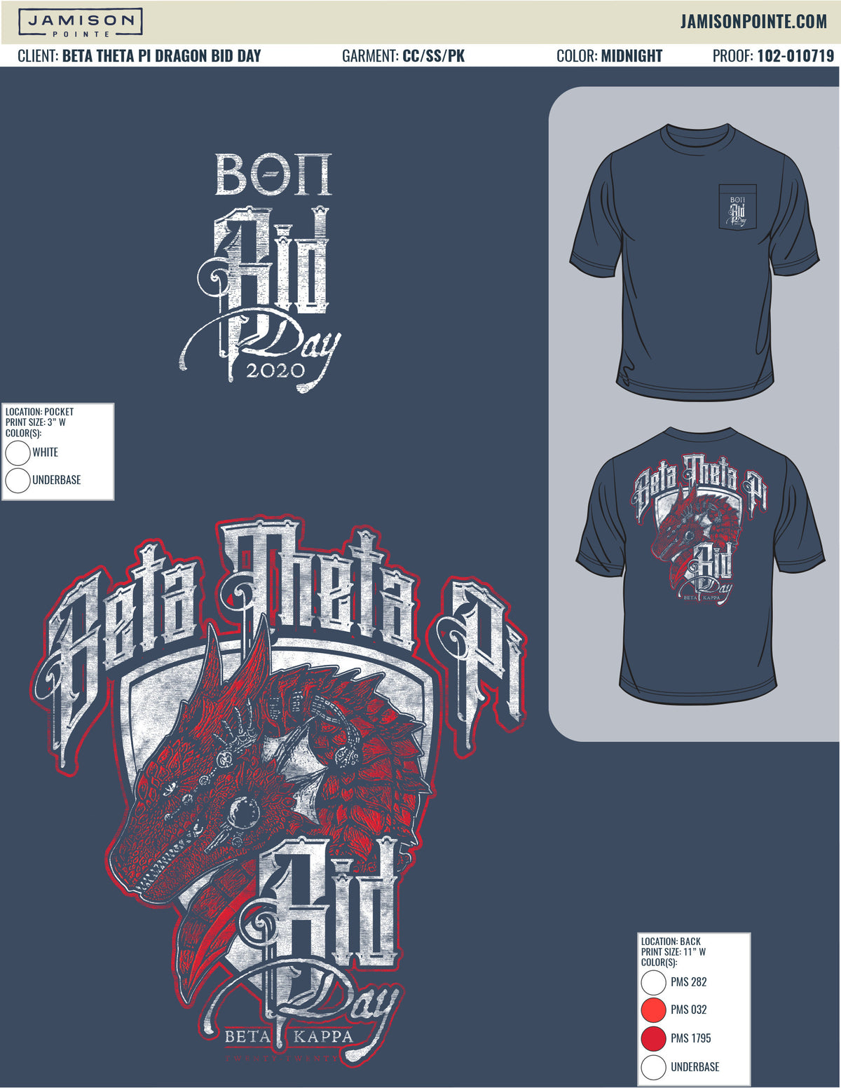 Beta Theta Pi Dragon Bid Day T-Shirt