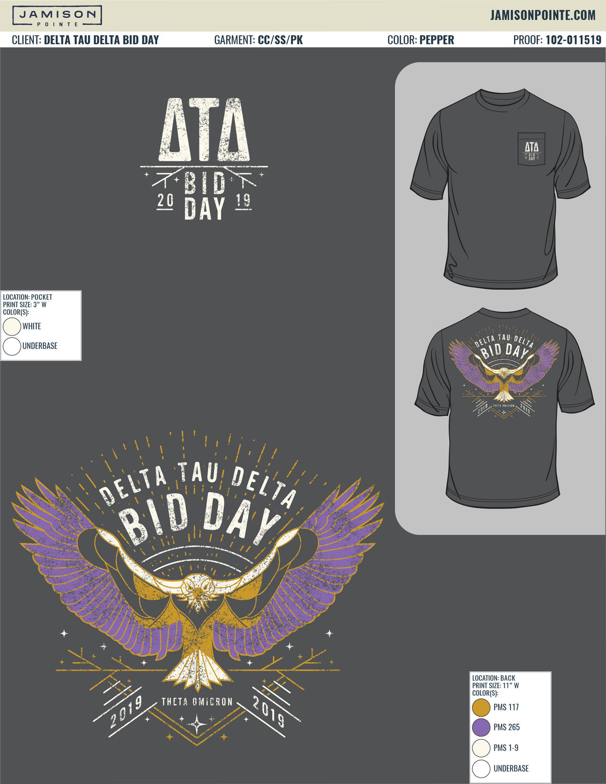 Delta Tau Delta Bid Day T-Shirt