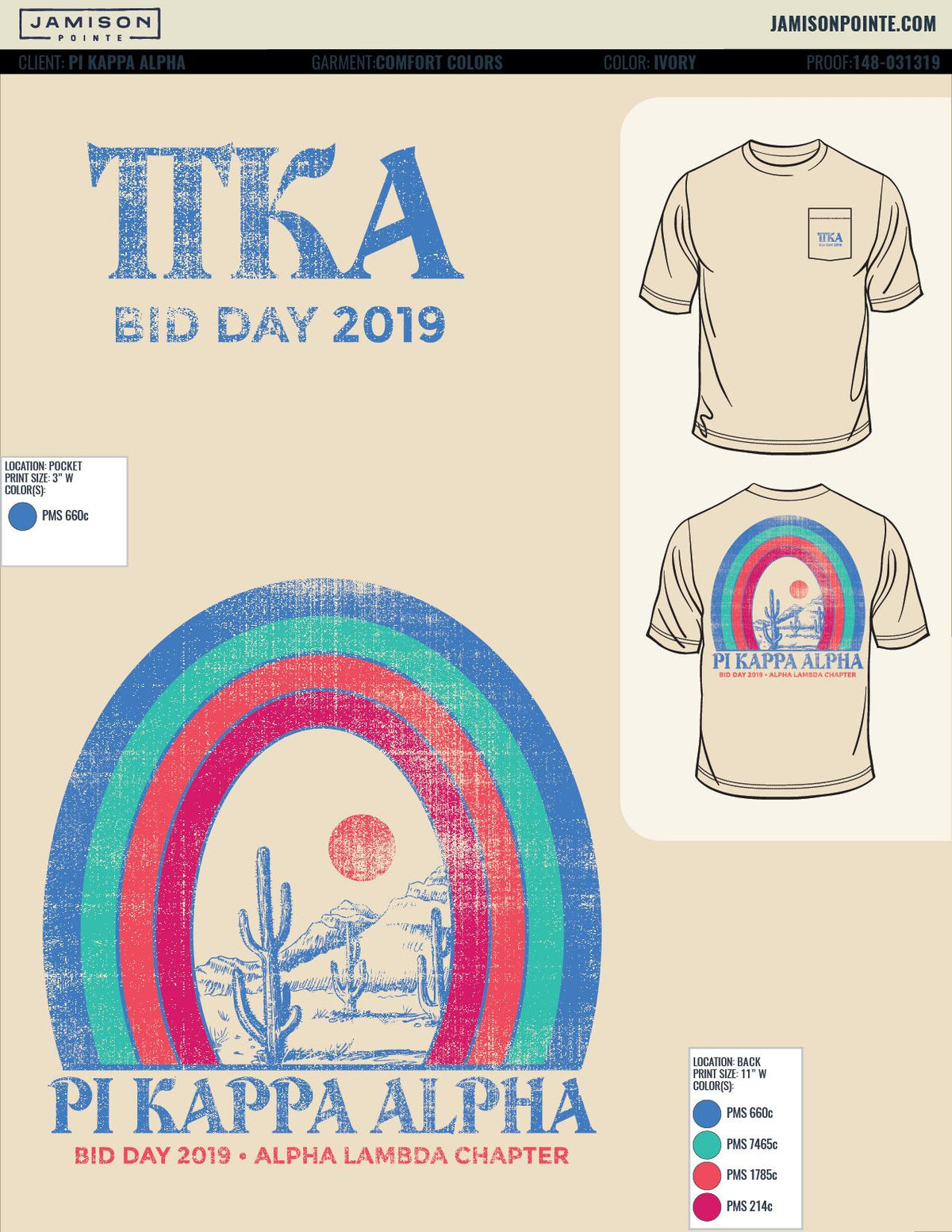 Pi Kappa Alpha Bid Day T-Shirt