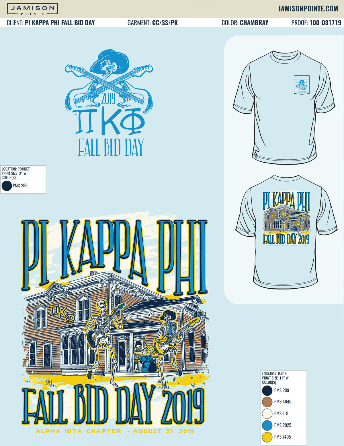Pi Kappa Phi Fall Bid Day T-Shirt