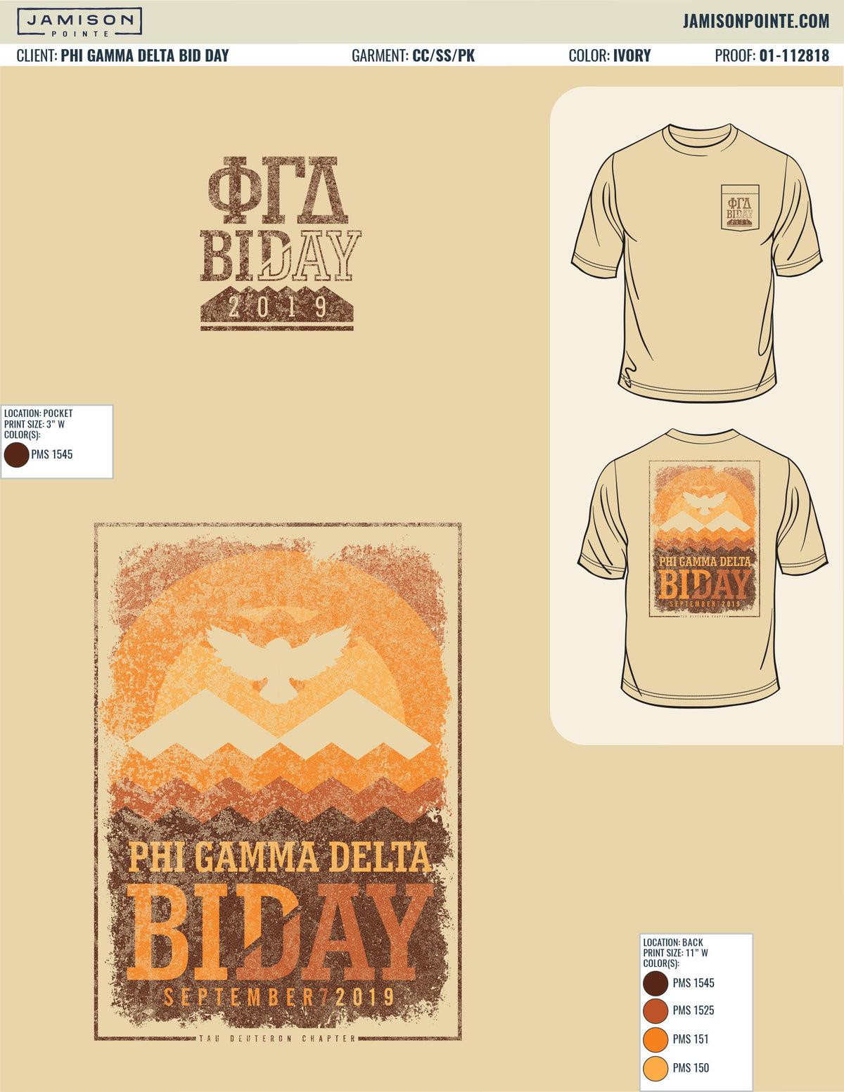 Phi Gamma Delta Bid Day T-Shirt