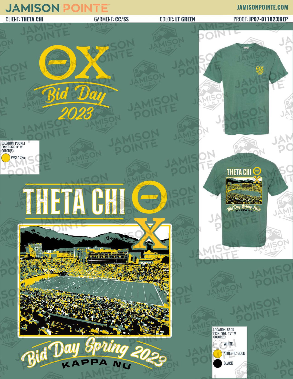 Theta Chi University of Colorado Boulder Spring Bid Day T-Shirt