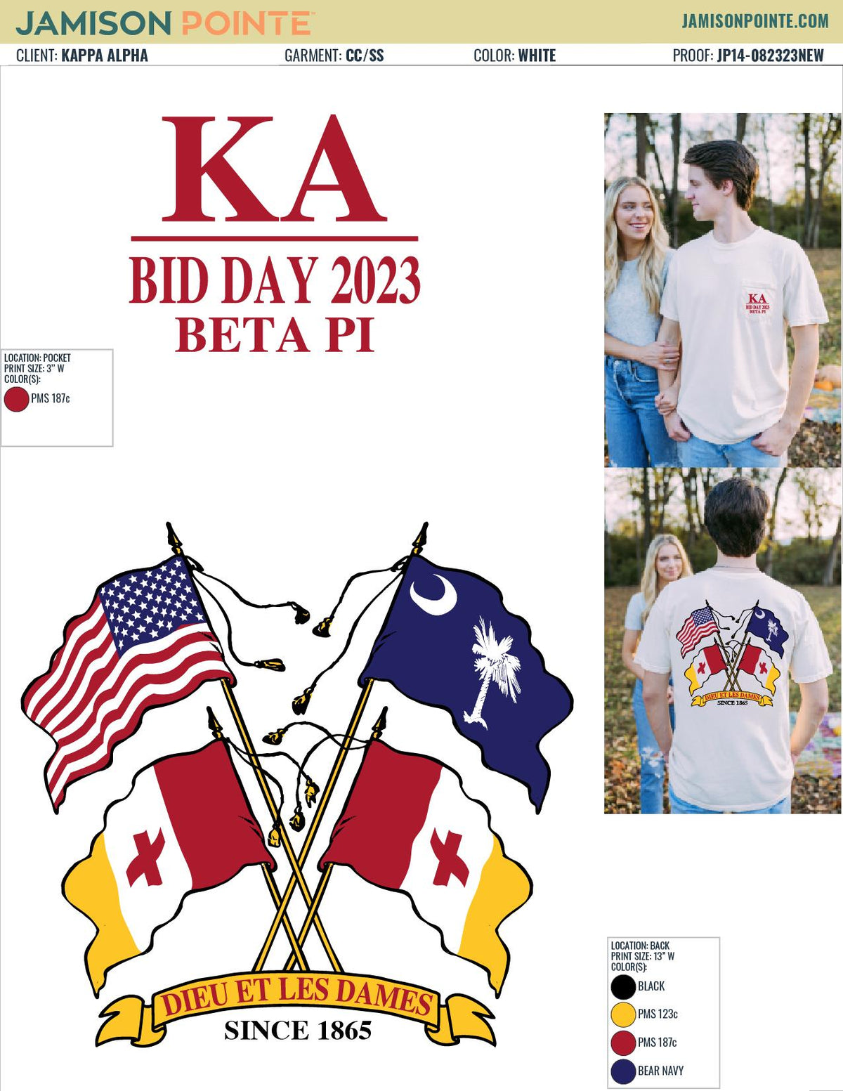 Kappa Alpha Orders Presbyterian College Bid Day T-Shirt