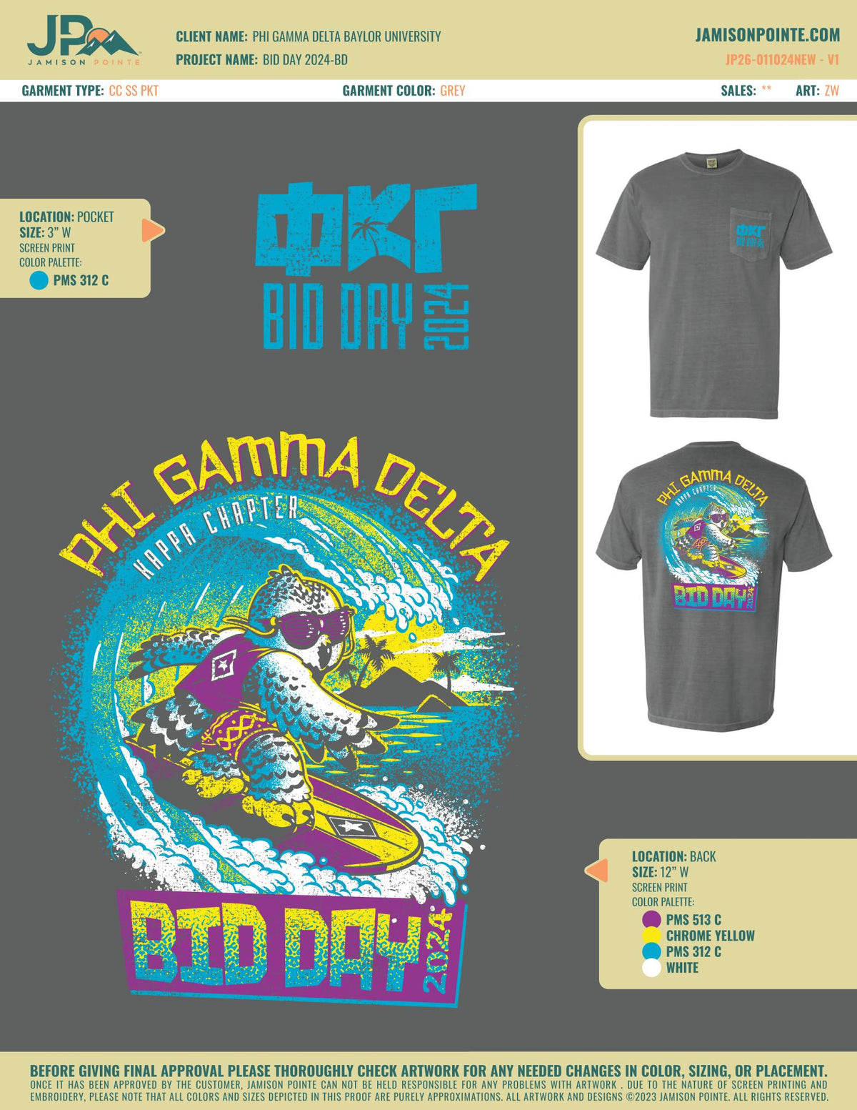 Phi Gamma Delta Baylor University Bid Day T-Shirt