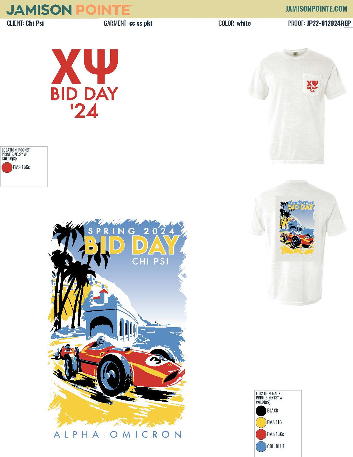 Chi Psi University Of Virginia Bid Day T-Shirt
