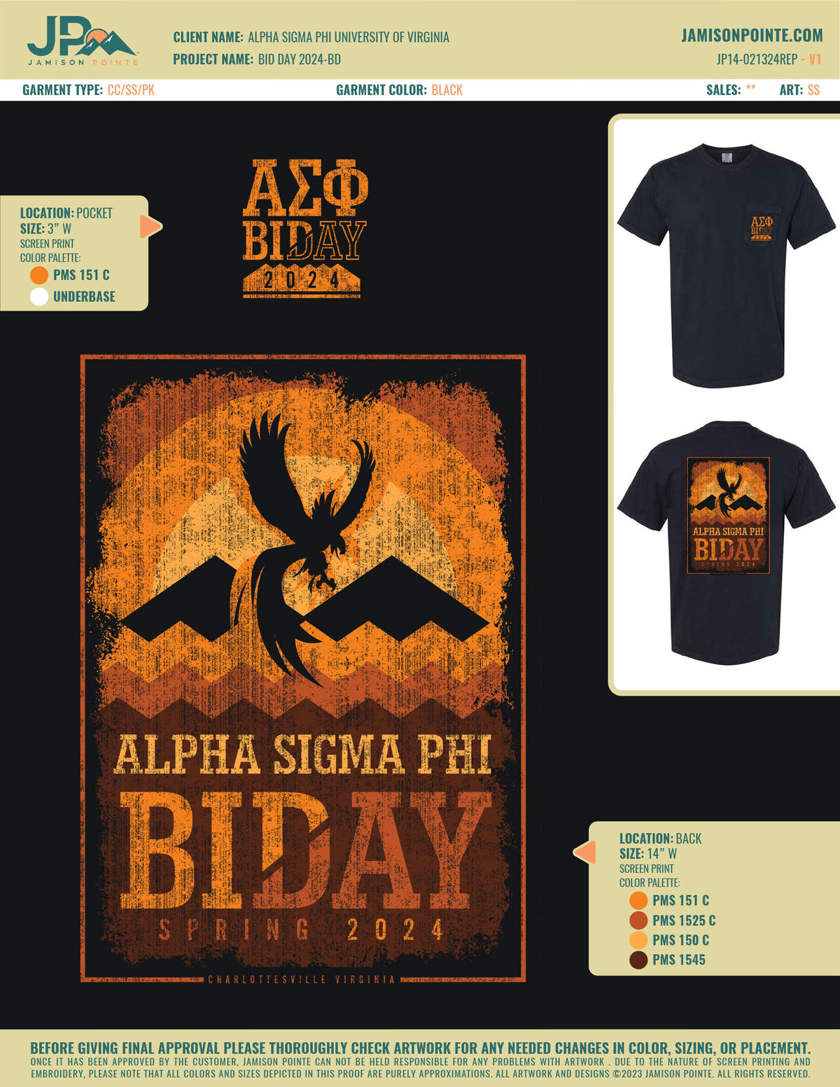 Alpha Sigma Phi University of Virginia Bid Day T-Shirt