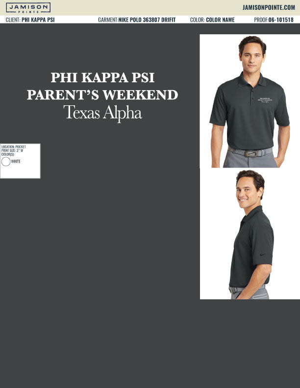 Phi Kappa Psi University of Texas Austin Parents Weekend T-Shirt