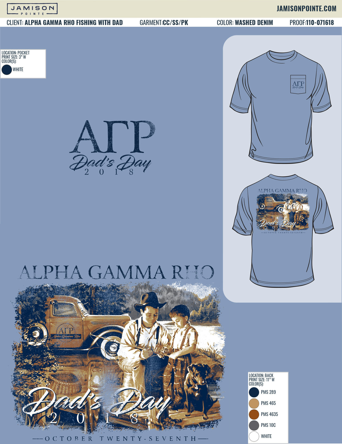 Alpha Gamma Rho Fishing with T-Shirt