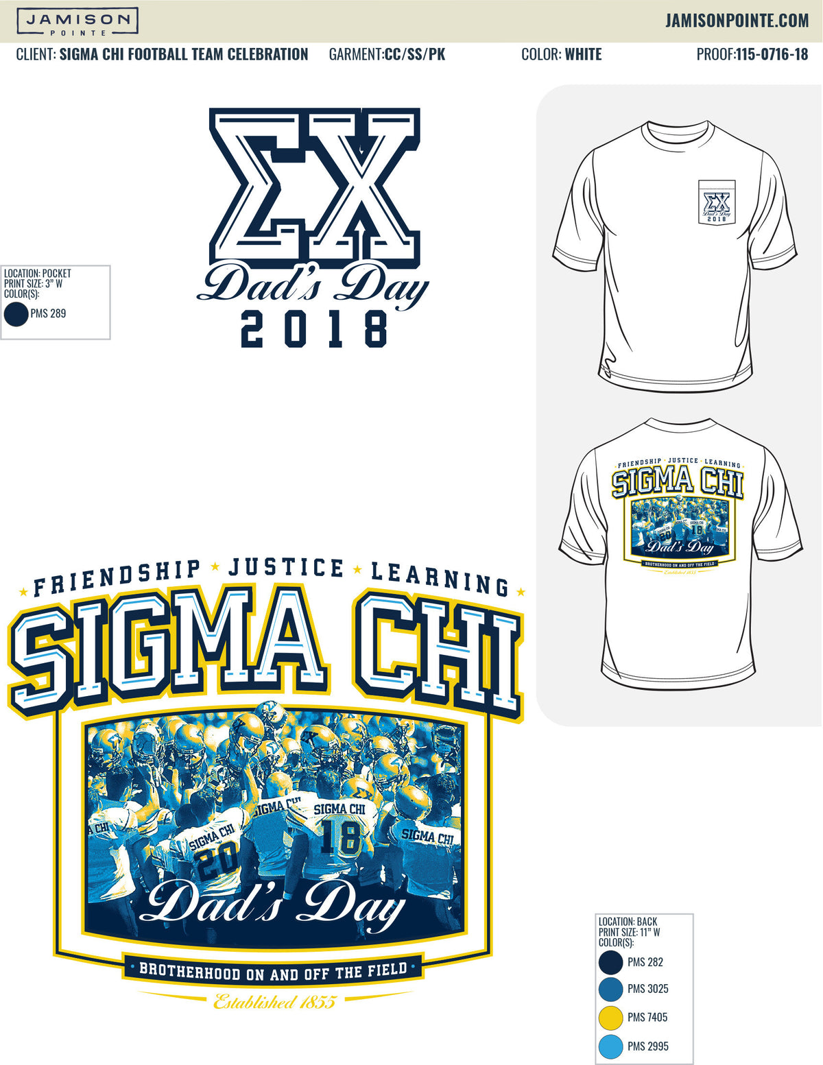 Sigma Chi Football Team T-Shirt