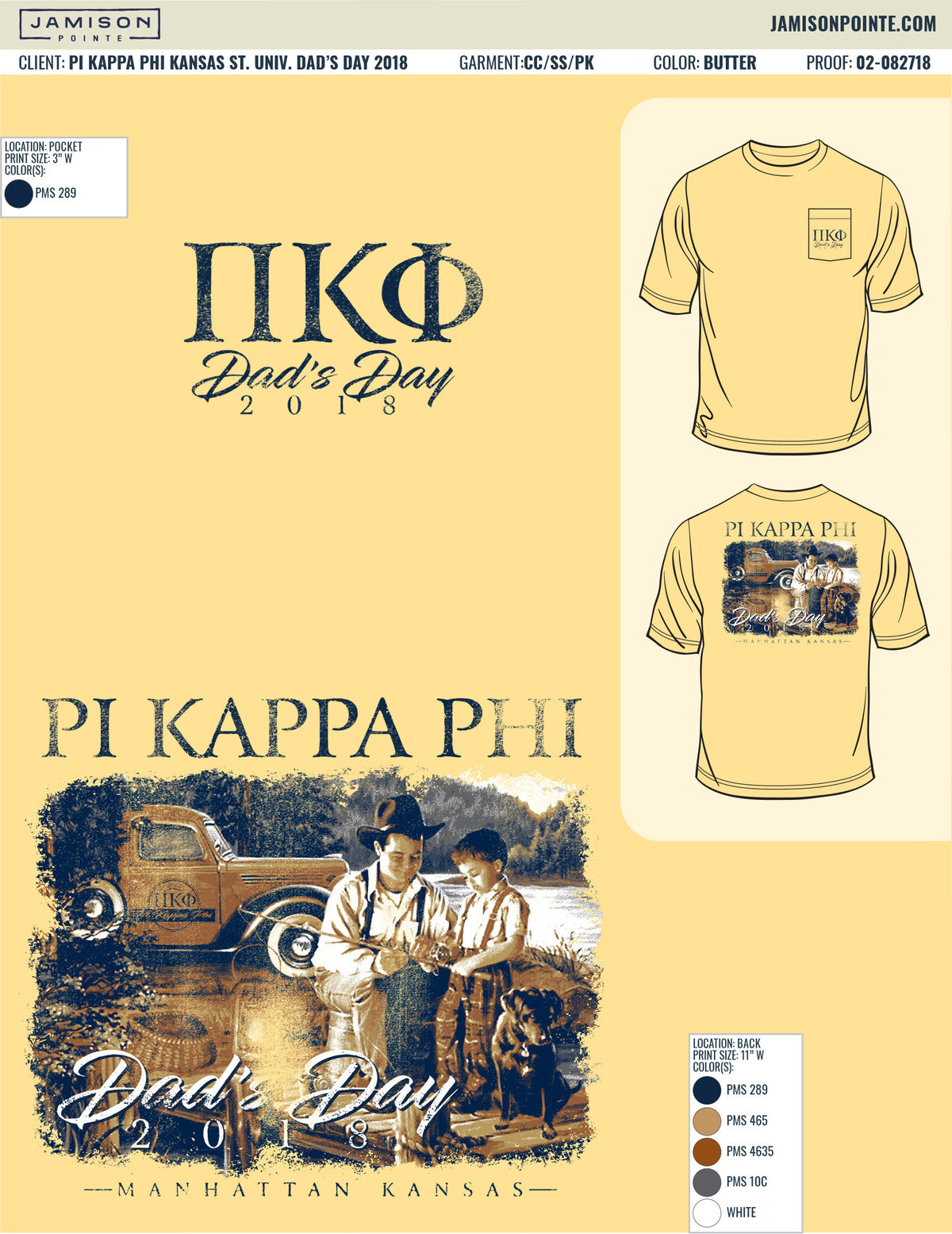 Pi Kappa Phi Kansas State University Dad&#39;s Day T-Shirt