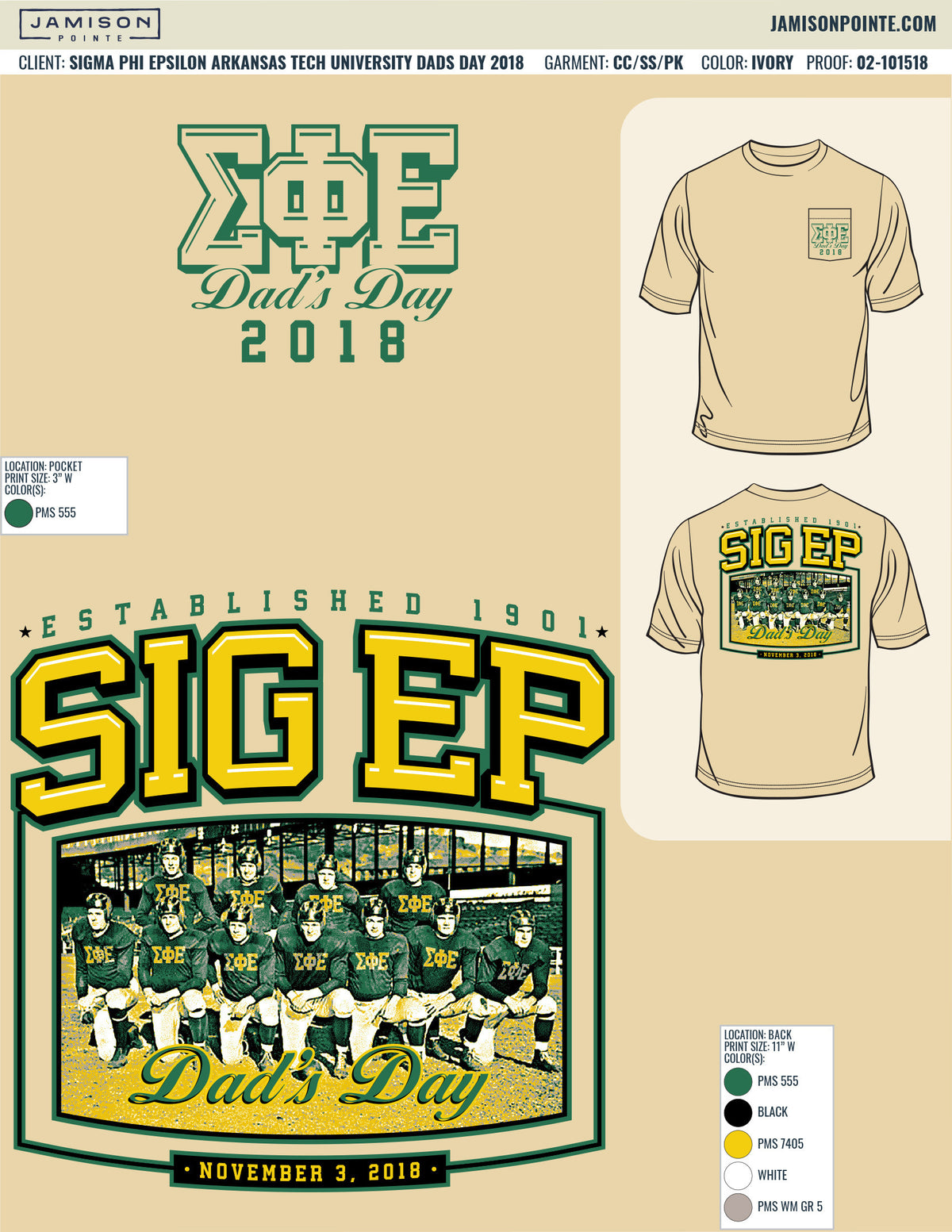 Sigma Phi Epsilon Arkansas Tech University Dads Day T-Shirt