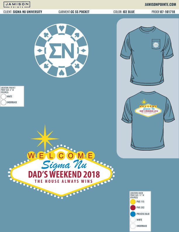 Sigma Nu University of Kansas Dads Weekend T-Shirt