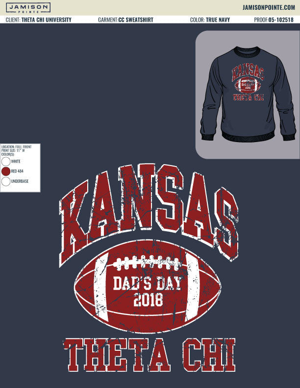 Theta Chi University of Kansas Dads Day T-Shirt