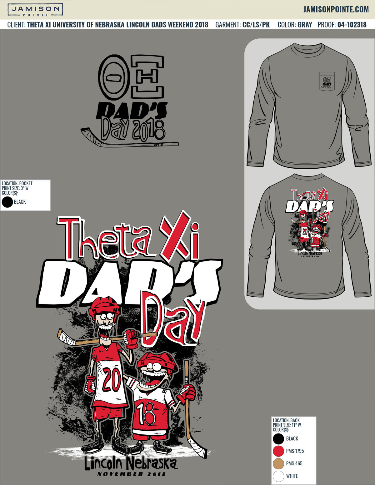Theta Xi University of Nebraska Lincoln Dads Weekend T-Shirt