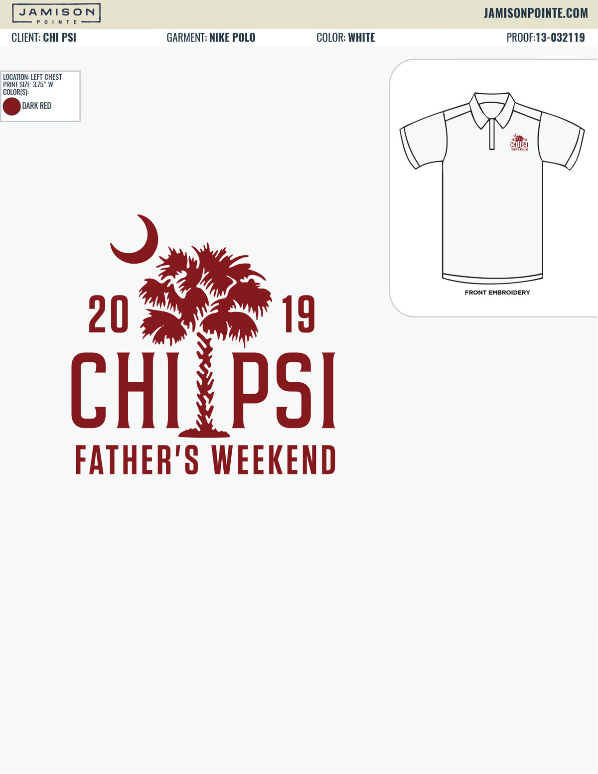 Chi Psi University of South Carolina Father&#39;s Weekend Polos