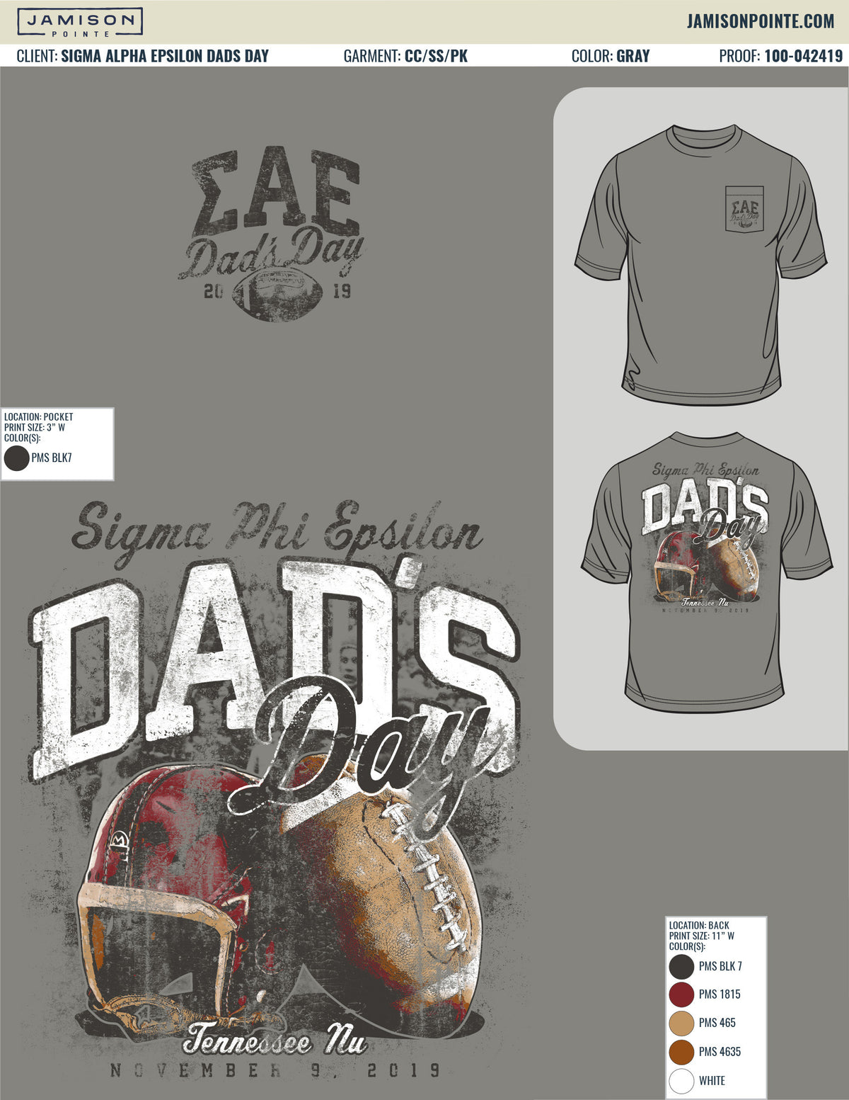 Sigma Alpha Epsilon Dads Day T-Shirt