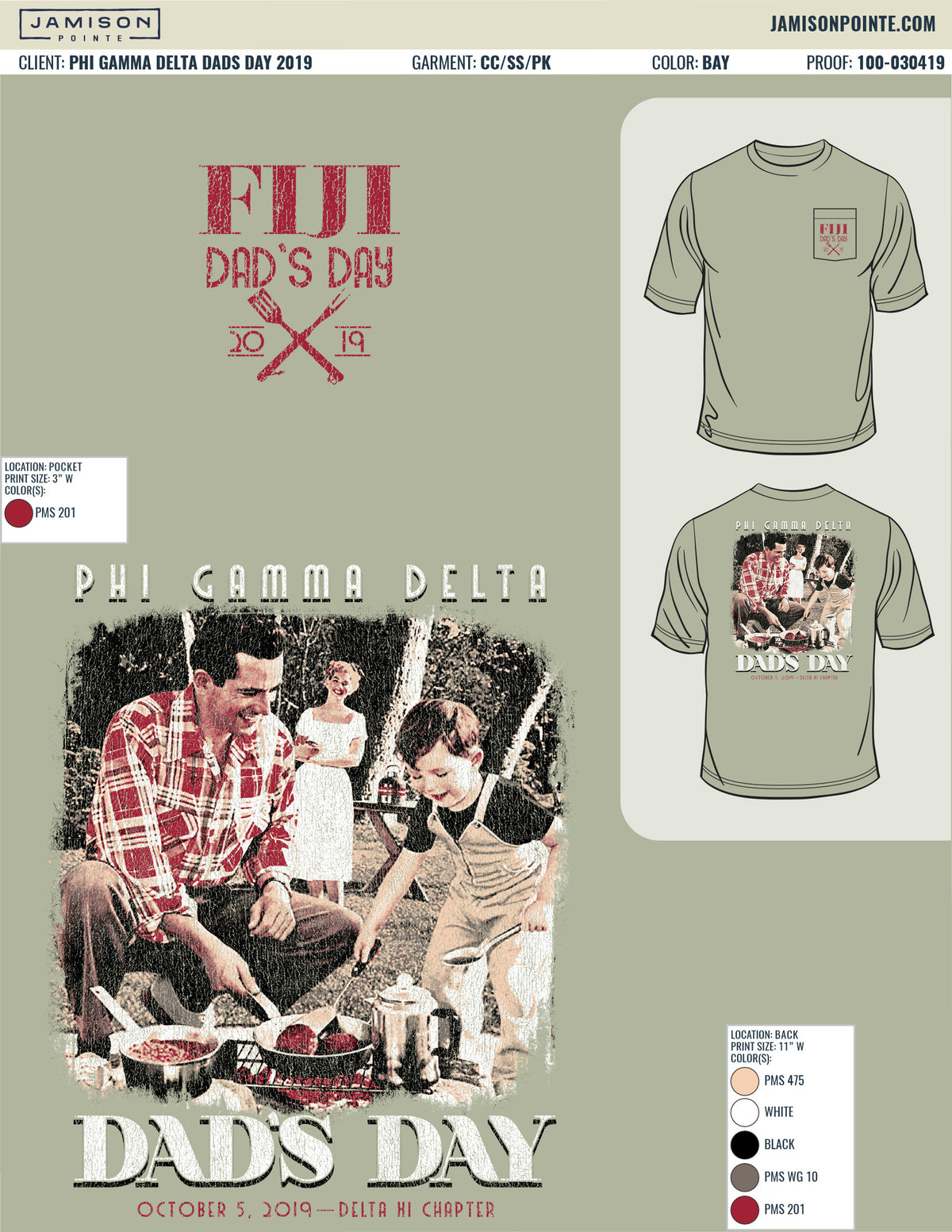 Phi Gamma Delta Dads Day T-Shirt