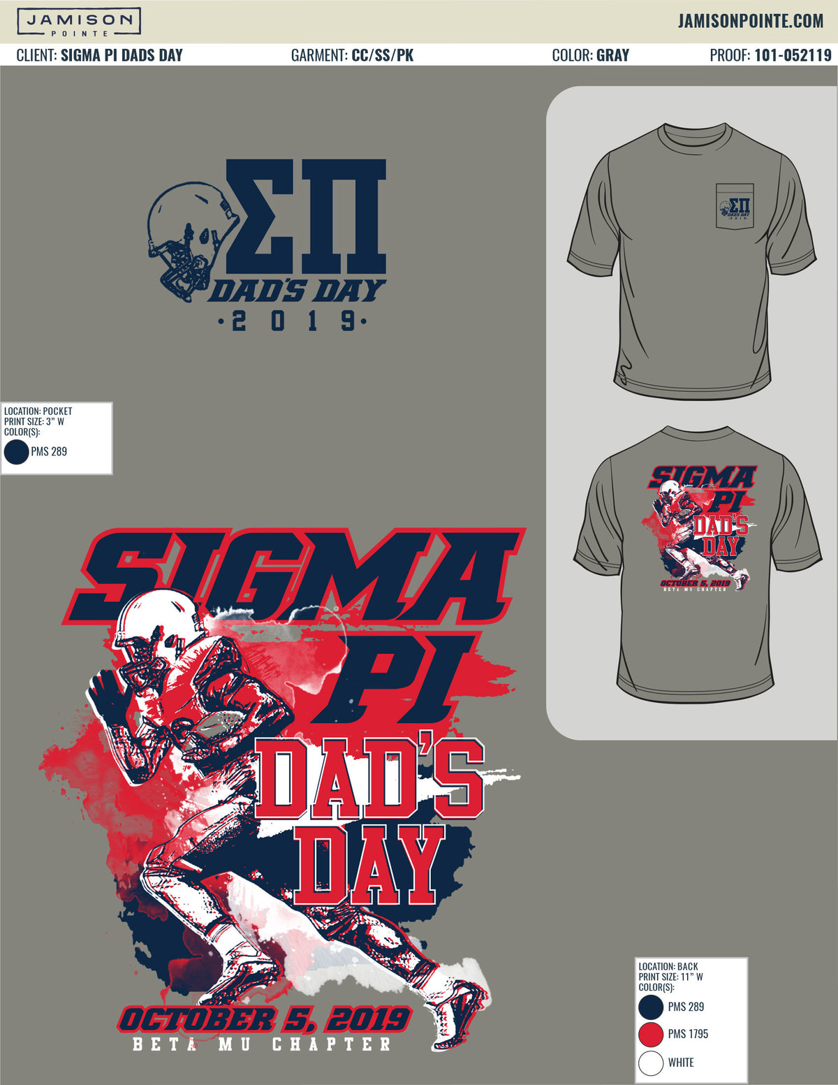 Sigma Pi Dads Day T-Shirt