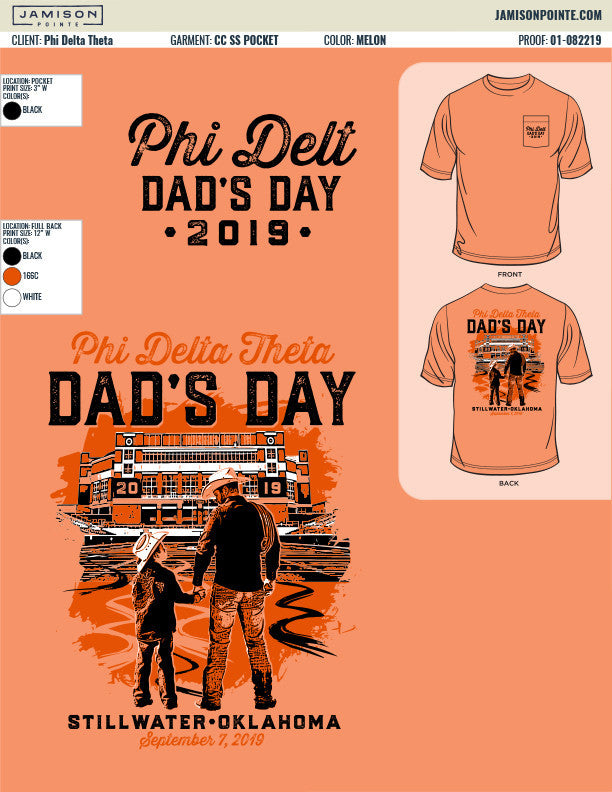 Phi Delta Theta Oklahoma State University Dad&#39;s Day T-Shirt