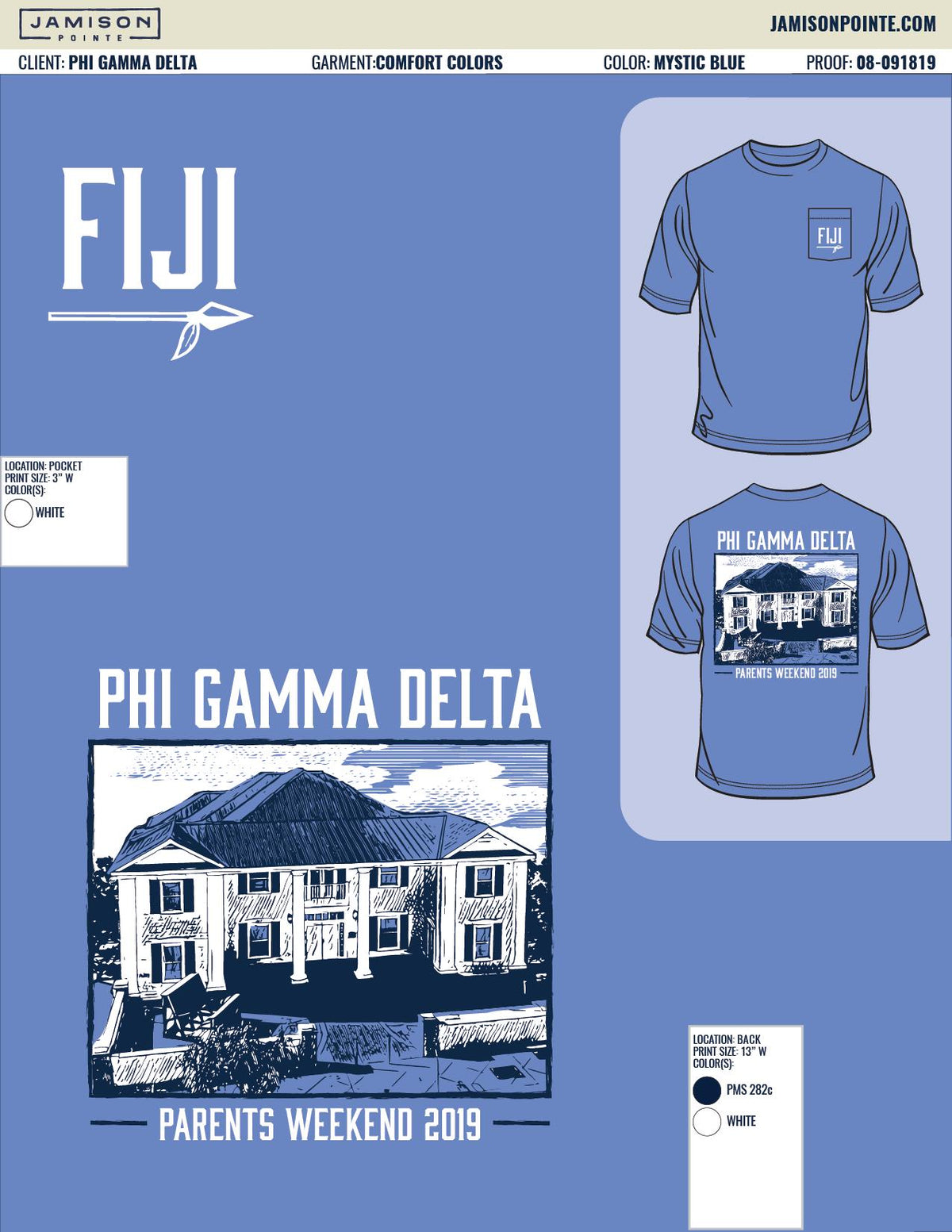 Phi Gamma Delta Florida State University Parents Weekend T-Shirt