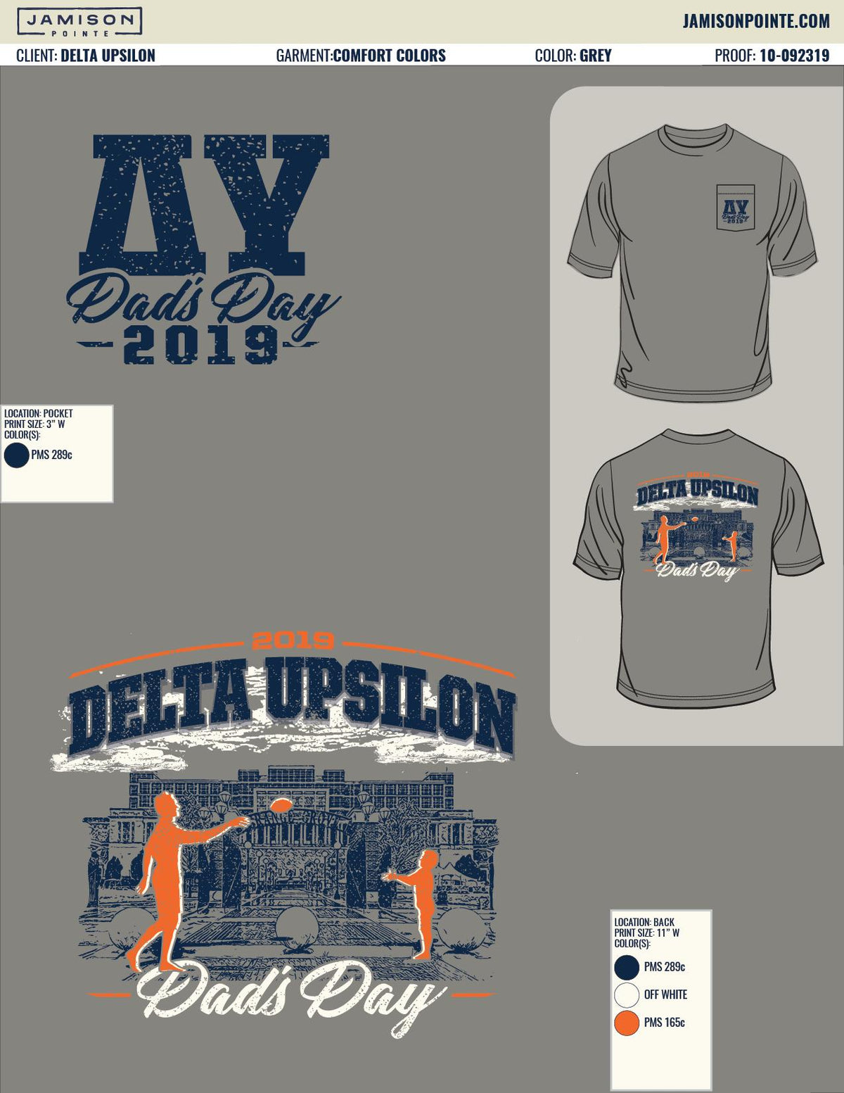 Delta Upsilon University of Illinois Urbana-Champaign Dad&#39;s Day T-Shirt