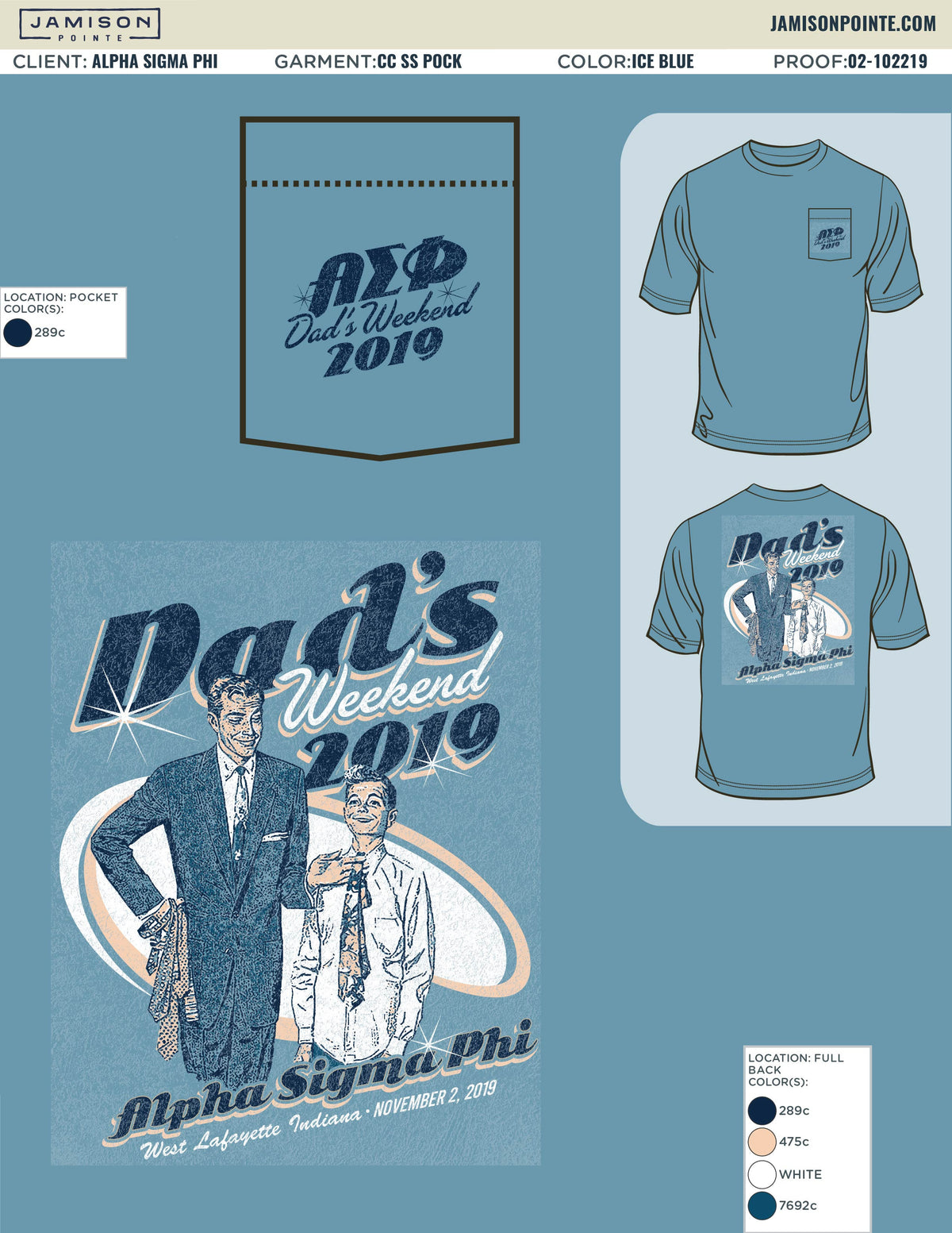 Alpha Sigma Phi Purdue University Dad&#39;s Weekend T-Shirt